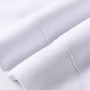 <b>White</b> <b>Men's</b> Hooded Pullover Hoodie 100% Cotton Regular Fit Eco-Friendly Knitted Front Logo Custom Streetwear <b>Sweatshirt</b> - Product Image 5