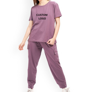 Ensemble de cordons longs en dentelle unie pour femmes, fabricant OEM de coton, tenue deux pièces douce et respirante pour la mode quotidienne - Product Image 6