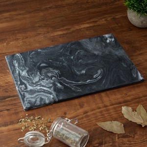 Planche à découper en marbre blanc naturel Accessoire de cuisine élégant pour couper les légumes, les fruits et le fromage d'Inde - Product Image 6