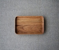 Organisateur de bureau à domicile plateau à bijoux en bois de noyer massif table de nuit EDC plateau de valet fourre-tout en bois pour clés, téléphone, portefeuille, montre