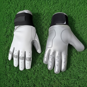 Gants de frappe en cuir de perroquet de couleur personnalisée en gros, logo personnalisé, antidérapants, pour baseball et softball, ambidextres, avec fermeture auto-agrippante - Product Image 3