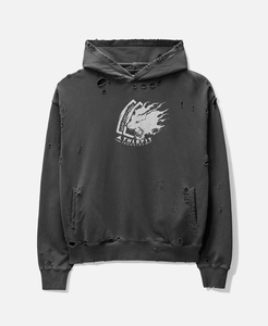 Sudadera con capucha desgastada de alta calidad para hombre, tela suave, ropa informal/para exteriores, Sudadera de punto estampada de algodón 100% ecológica, lavado personalizado - Product Image 5