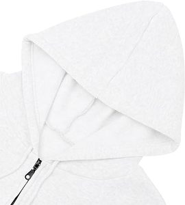 Sudadera con capucha con cremallera bidireccional doble completa Logo personalizado Streetwear Hombres Oversized Black Blank Full Face Zip Up Hoodie - Product Image 5