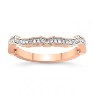 Modern Diamond Row Band Lab Grown Diamond 0.20 Ct Tw 14K Solid Gold FG Color VS Clarity 39 Diamond Custom Order Unique Design - Product Image 5