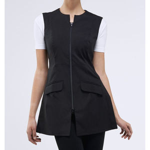 Tunique de travail pour femmes, personnalisable, avec fermeture éclair intégrale, pour salon de manucure et spa, uniforme de beauté avec logo personnalisé, en polyester, de qualité supérieure - Product Image 4