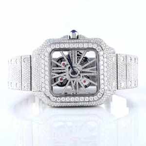 Haute Qualité Hip Hop Montre Glacé Cadran VVS Moissanite Diamant Acier Inoxydable Avec Date Valentine Cadeau Spécial Bijoux - Product Image 1