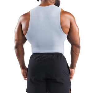 Camiseta sin mangas de alta calidad, corte ajustado, para culturismo, elástica, de poliéster y algodón, ecológica, transpirable, material personalizado - Product Image 3