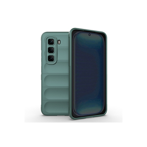 Coque Infinix Hot 50 4G en silicone souple ethnique avec design de surface arrière creuse bleu foncé - Protection pour téléphone portable A53 - Product Image 2