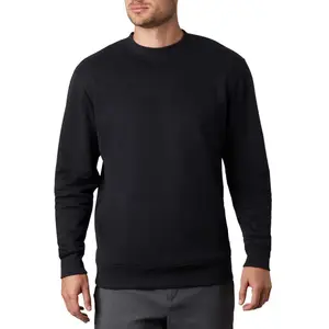Man Black Oversized Pullover <b>Fleece</b> <b>Sweaters</b> Long Sleeve With Pockets Winter Sweatshirts - Product Image 1