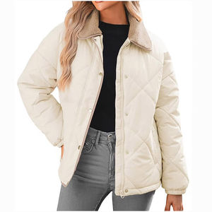 Women Custom 2025 New Design Quilted & Padded Puffer Jackets Women Winter Puffer Coat Ladies Quilted Breathable Jacket - Product Image 1