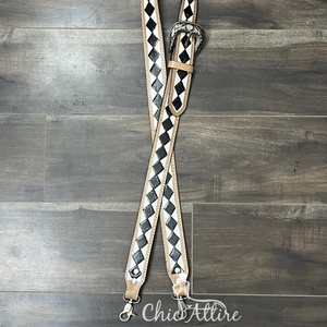 Correa de cuero genuino para bolso de repuesto con patrón a cuadros ajustable de último diseño personalizado, accesorios para bolso - Product Image 1