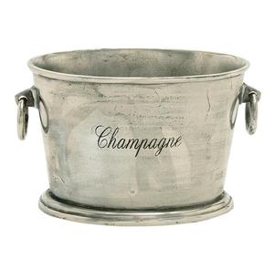 Cubo de vino de hielo de forma redonda de Metal enfriador de vino de aluminio de Metal para Bar restaurante rústico antiguo enfriador de vino de plata - Product Image 5