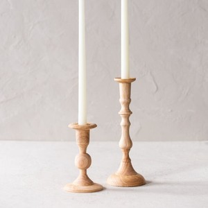 Bougeoir décoratif moderne en bois de mangue en forme de conte à 2 bras Table de dîner Décoration de Noël Bougeoir utilisé - Product Image 4