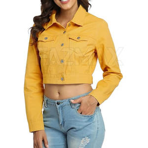 Chaquetas vaqueras cómodas al mejor precio, chaqueta vaquera corta transpirable para mujer de etiqueta privada para uso en exteriores - Product Image 5