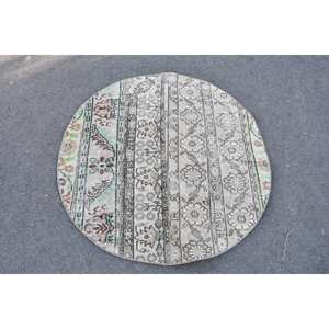 Tapis en laine classique traditionnel Beige vert 9x12 pieds Vintage turc Aubusson Patchwork Design Latex pour décorations de salon - Product Image 3