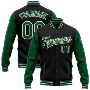 Vente en gros dans l'industrie directe Veste Letterman universitaire 3D décontractée hiver avec motif de graffiti personnalisé violet-vieil or à rayures - Product Image 4