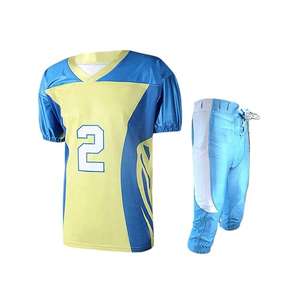 Conjunto de camiseta de fútbol americano Las mejores camisetas bordadas con mangas cortas Uniforme impreso por sublimación de diferentes colores - Product Image 1