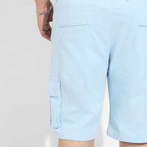 Vêtements décontractés pour hommes 100% coton Short à la taille avec cordon de serrage Bonne qualité Streetwear respirant et léger - Product Image 5