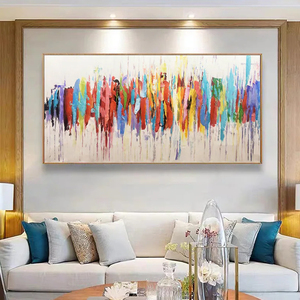 Color Rhythm <b>Abstract</b> Painting Custom Handmade <b>Canvas</b> Wall Art for Home Hotel Office Decor-Wholesale - Product Image 1