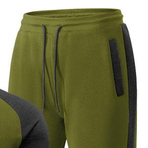Sudaderas con capucha y cremallera de algodón personalizadas de alta calidad, conjuntos para correr, chándales, ropa de calle de patrón sólido, conjunto de 2 piezas Unisex para hombres - Product Image 4