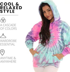 Verano moda personalizada Tie Dye Sudadera con capucha de manga larga al aire libre algodón pulóver ligero Casual Streetwear Unisex Sudadera con capucha - Product Image 3