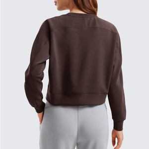 Sudadera Extra Grande para Mujer con Logotipo Personalizado, Sudadera Extra Grande para Mujer de Felpa de Algodón Grueso en Color Sólido - Product Image 2