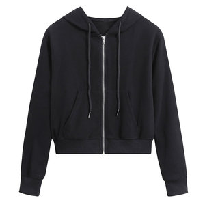 Vêtements de plein air avec logo personnalisé, sweat à capuche court, vêtements de rue décontractés pour femmes, figurines à épaules tombantes, sweats à capuche écologiques et respirants, tricotés - Product Image 6