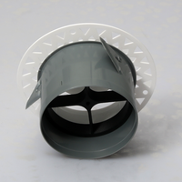 Diffuseur d'air rond minimaliste sans cadre de 100 mm pour chambre à coucher