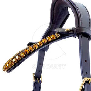 บังเหียนหนังม้าปรับได้แข็งแรงทนทานหนังแฮนด์เมดสำหรับขี่ม้า - Product Image 2