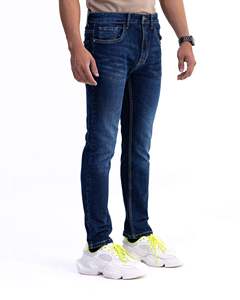 Pantalones Vaqueros de Mezclilla Premium para Hombre, Azul Oscuro, Corte Ajustado, Precio de Fábrica al por Mayor, Nuevo OEM ODM, Mejor Calidad, Logotipo Personalizado, Algodón Suave Elástico - Product Image 6