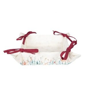 Personalizable Cute Counter Top Units for <b>Bread</b> Baguette Saving Storage Boxes Woven Nordic Style Cotton Organic Washable <b>Baskets</b> - Product Image 1