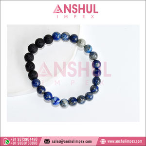 Pulseras Difusoras de Piedras Volcánicas con Cuentas de Lapislázuli y Cristales de Aromaterapia a Precio Razonable - Product Image 4