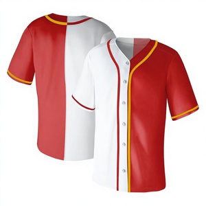 Maillot de baseball en promotion – Personnalisable avec logo et nom d'équipe – Vêtement de sport respirant à séchage rapide avec boutons – Grandes tailles pour hommes - Product Image 1