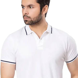 Nouveauté Polo à manches courtes de haute qualité pour hommes avec broderie de couleur blanche Logo personnalisé T-shirt tendance pour l'été - Product Image 5