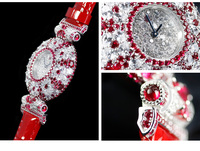 Montre à quartz de luxe OEM, mouvement suisse, argent S925, zircon 5A, marque privée, montre-bracelet pour femmes 36 mm, fabricants