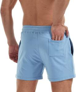 Pantalones cortos de cintura media personalizados para hombre, 100% algodón, deportes atléticos, forro polar, comodidad, cintura elástica, patrón sólido, estilo informal, pantalones cortos de gimnasio - Product Image 5