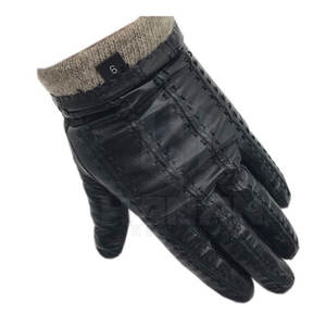 Gants de conducteur en cuir imperméable d'hiver d'écran tactile respirable de pleine paume personnalisés de haute qualité dans des couleurs personnalisées - Product Image 3