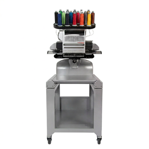Machine à broder commerciale EMT16X à 10 aiguilles, informatisée, à tête unique, avec support de fil automatique pour atelier de confection - Product Image 1