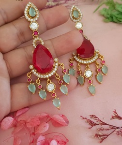 Fashionable Elegant Brass Women's <b>Earrings</b> Zircon Stone Engagement Anniversary Wedding Party Trendy Silver Plated Jewelry Set - Product Image 2
