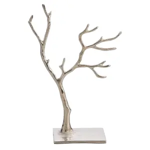 独特的银色设计师最新花式手工与树设计师装饰雕塑