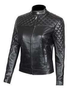 Chaquetas de cuero genuino para mujer, chaquetas de cuero de oveja originales de alta calidad, chaqueta de motocicleta de Invierno para mujer de diseño personalizado 2026 - Product Image 1