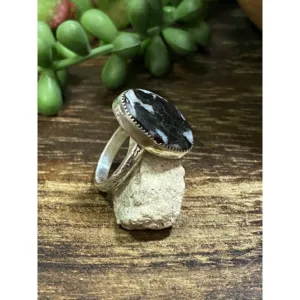 Natural White Buffalo Sterling Silver Statement <b>Ring</b> Size 6.25 <b>for</b> <b>Men</b> - Product Image 3