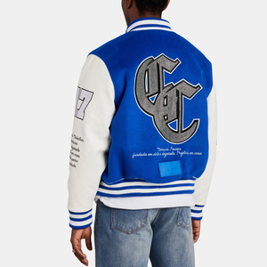 <b>Rhinestones</b> Logo Street Style Varsity <b>Jacket</b> for Men's Embroidered Letters Stand Collar Outerwear Varsity Letterman <b>Jacket</b> - Product Image 5
