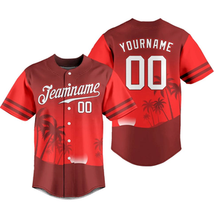 Venta al por Mayor de Camisetas de Béisbol con Estampado Digital Personalizado, Dos Botones, 100% Poliéster, Transpirables, de Secado Rápido, con su Propio Logotipo - Product Image 5