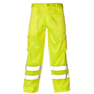 Hi Viz Pantalones de trabajo de algodón y poliéster con banda balística Ropa DE TRABAJO DE SEGURIDAD personalizable con cinta reflectante Hi Vis - Product Image 3