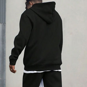 Top Trending Unisex Cotton <b>Hoodie</b> <b>Men's</b> Oversized Sweatshirts in <b>Plain</b> <b>Black</b> Street Wear High Quality 100% Cotton - Product Image 6