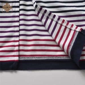 Vestido Informal a Rayas para Niña, Estilo Boutique ODM, Transpirable, Ecológico, Silueta Recta, Largo hasta la Rodilla, Manga Larga, con Cuello - Product Image 6