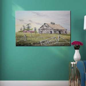 ผ้าใบศิลปะสไตล์ชนบทโบโฮฟาร์ม - โปสเตอร์ภาพวิวทิวทัศน์พิมพ์ลายสำหรับตกแต่งผนัง,1P:Gallery Wrapped - Product Image 1