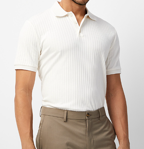 Polo para Hombre con Logotipo Personalizado, Tejido de Punto Acanalado de Alta Calidad, Mangas Cortas, Nuevo Estilo Moderno Bordado - Product Image 4