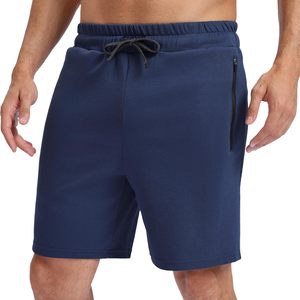 <b>Mens</b> Cotton <b>Shorts</b> with Zipper Pockets Lightweight and Soft Casual Wear for <b>Lounge</b>, Sleep, Workout - Product Image 1